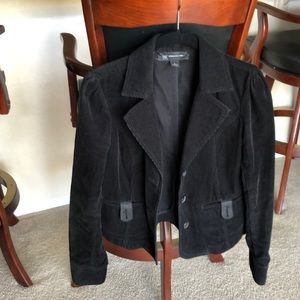 Black corduroy jacket.